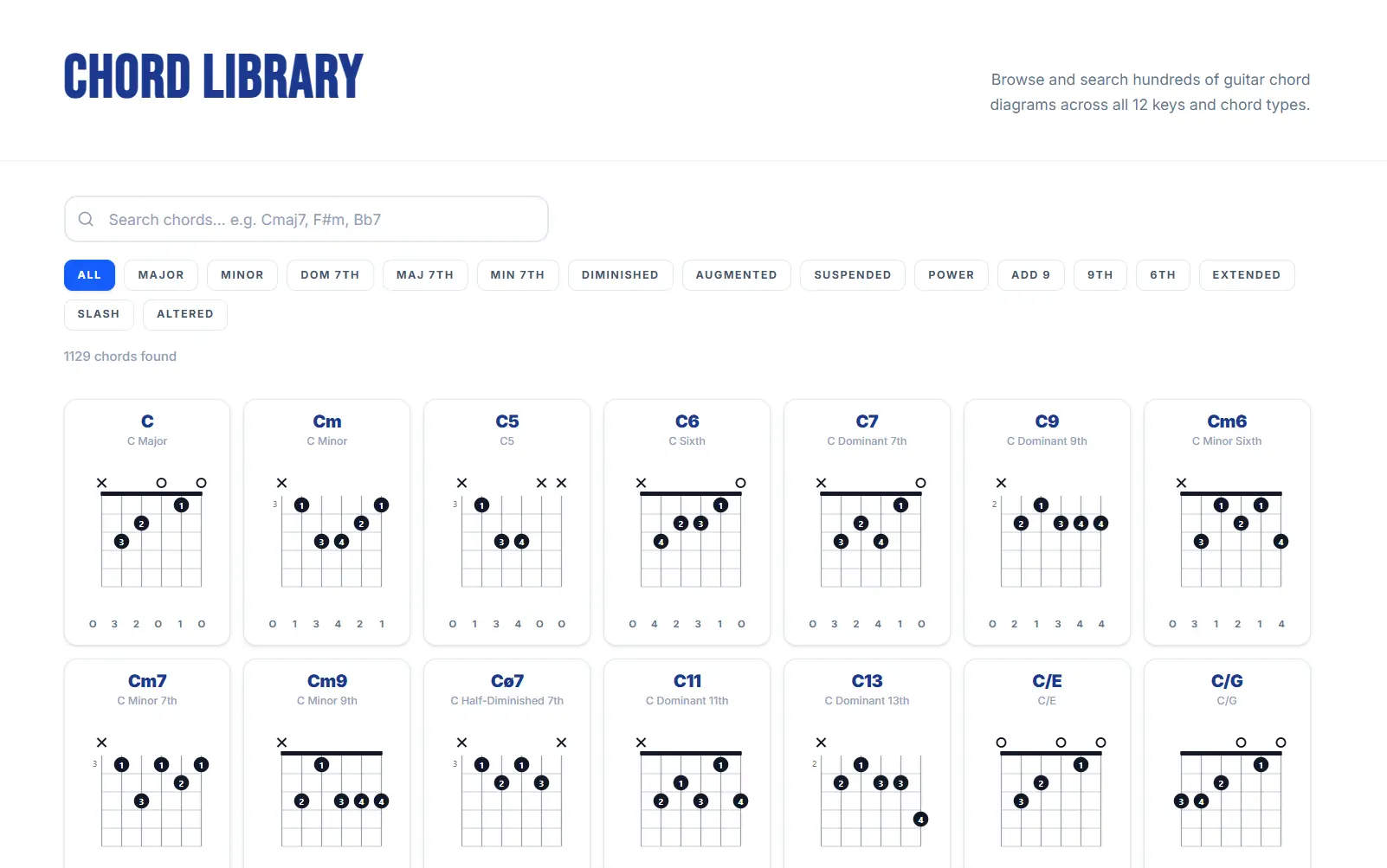 Chord Library preview