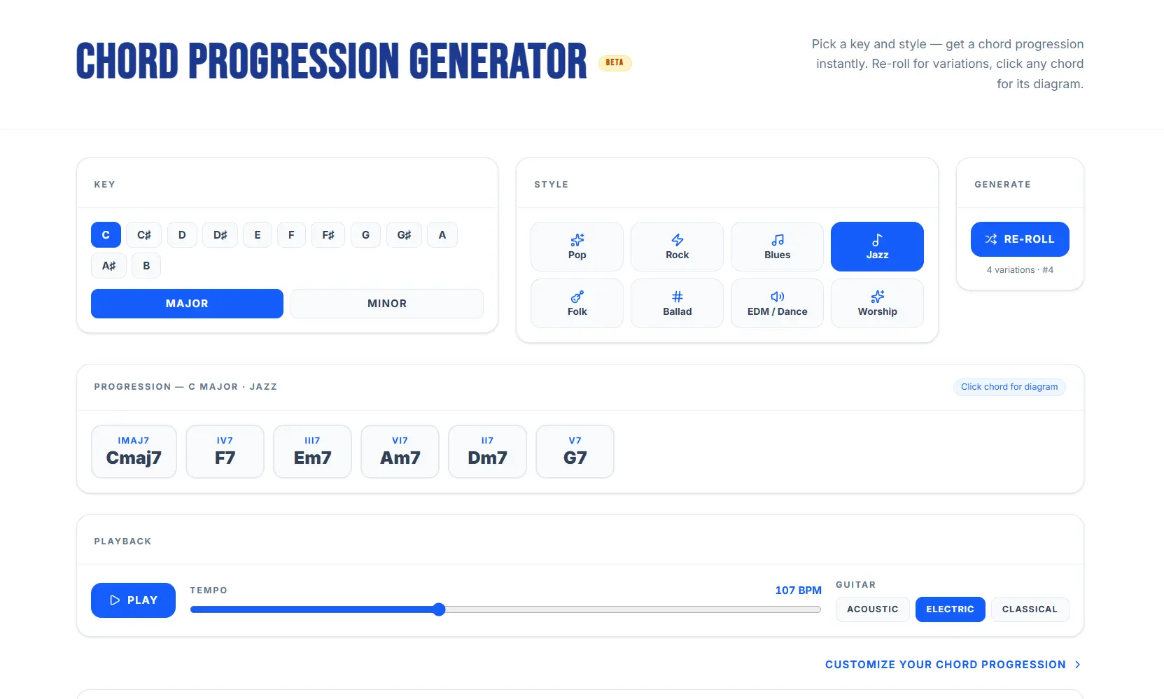 Chord Progression Generator preview