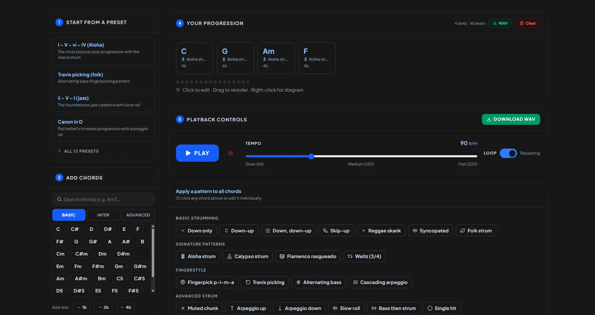Chord Progression Player preview