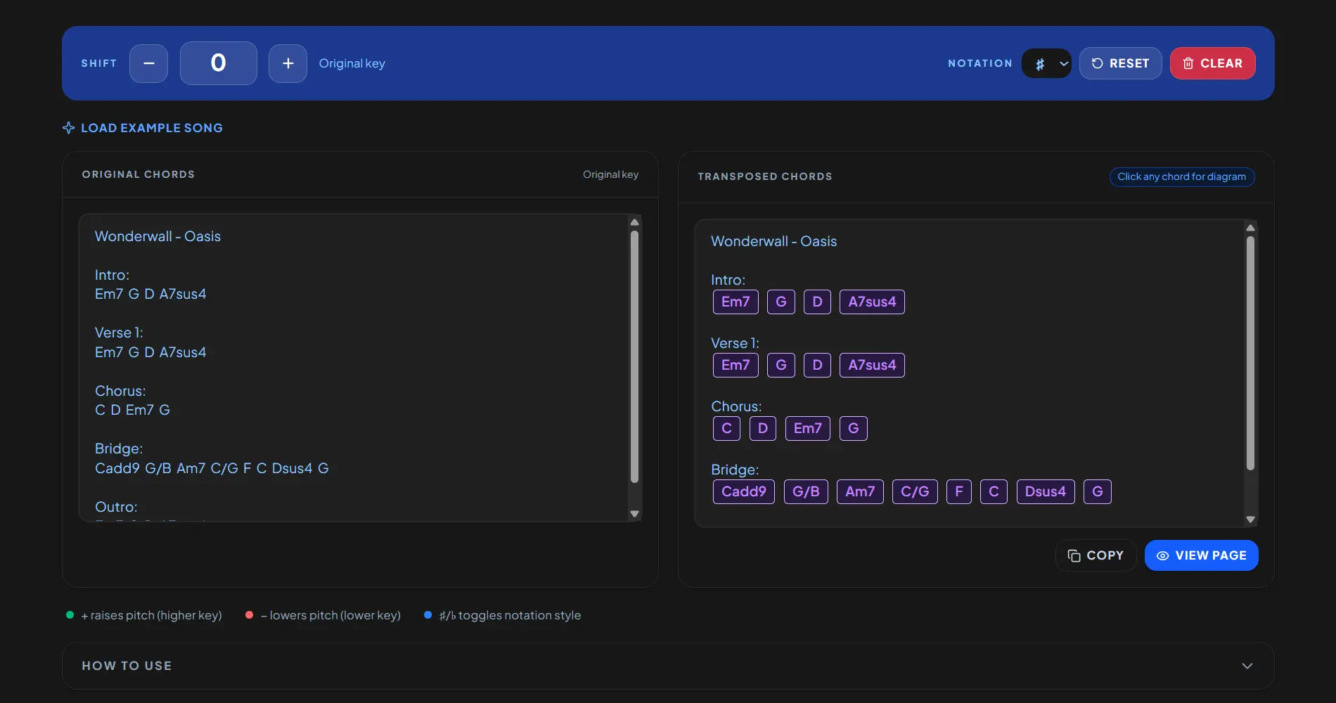 Chord Transposer preview