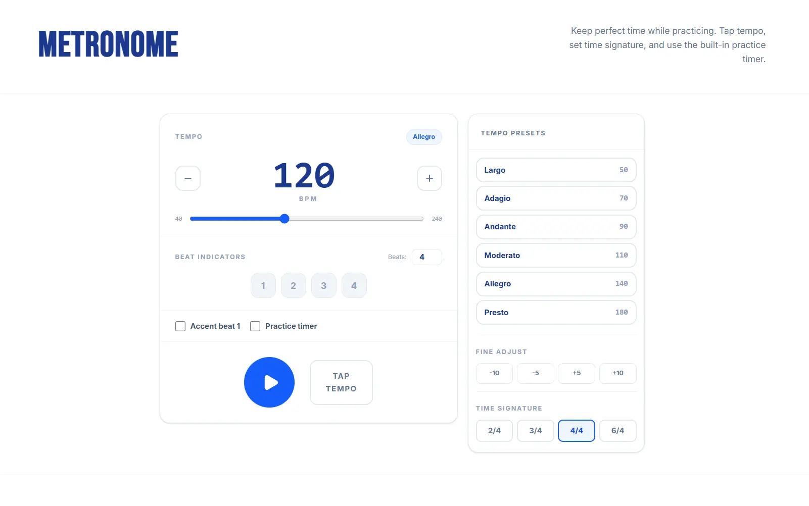 Metronome preview